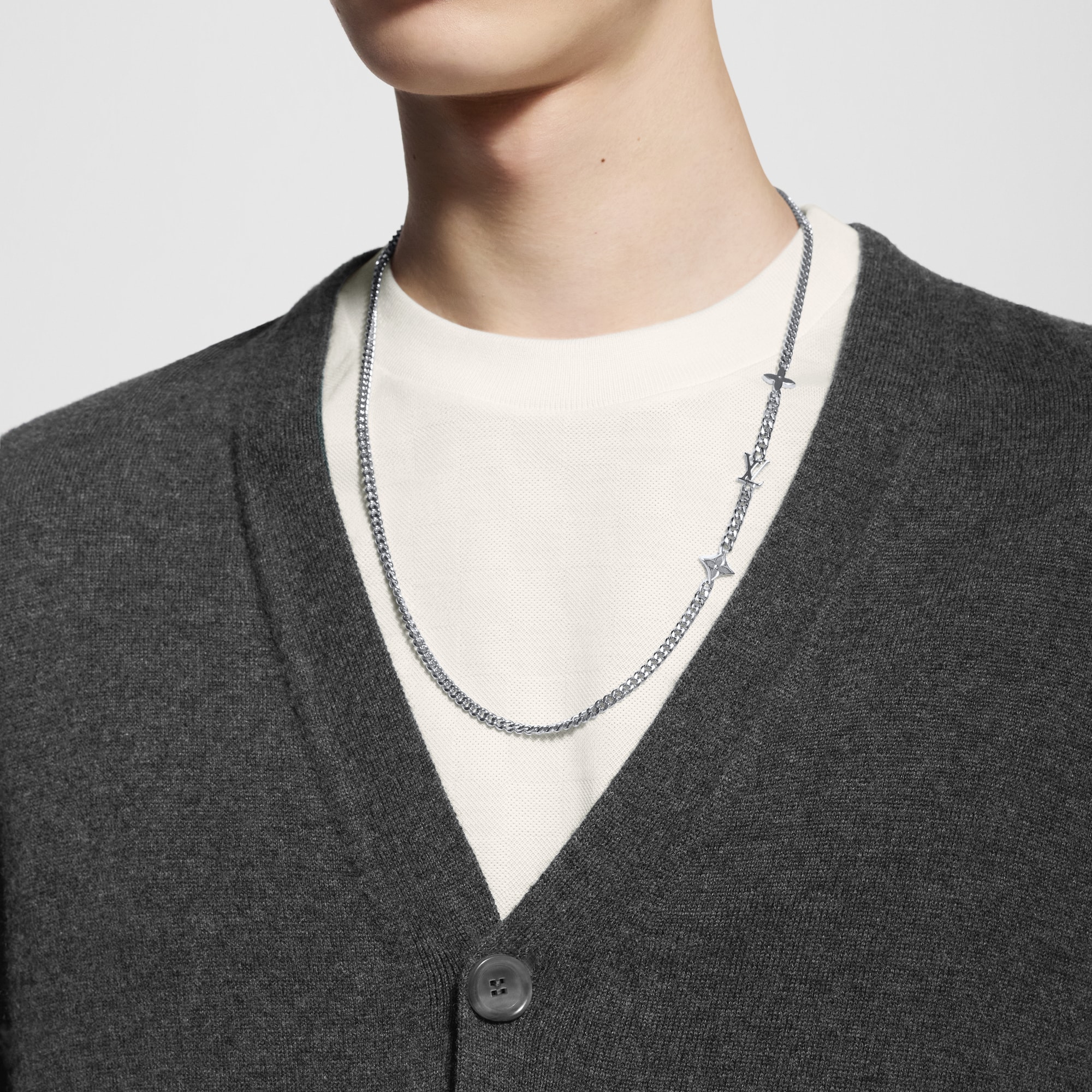 Monogram Row Necklace - Luxury S00 Silver | LOUIS VUITTON